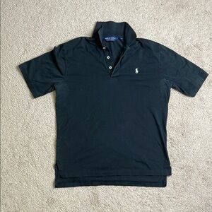 Ralph Lauren Black Polo Shirt with Iconic Embroidery